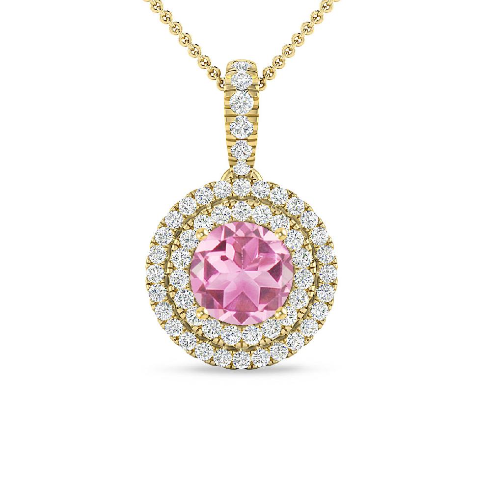 Yellow Gold - Pink Tourmaline