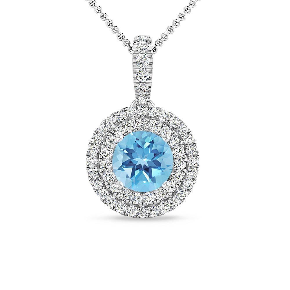 White Gold - Blue Topaz