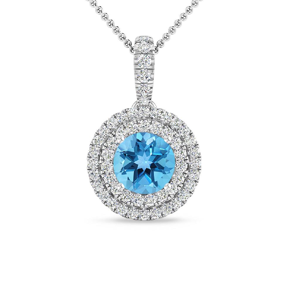 White Gold - Blue Topaz