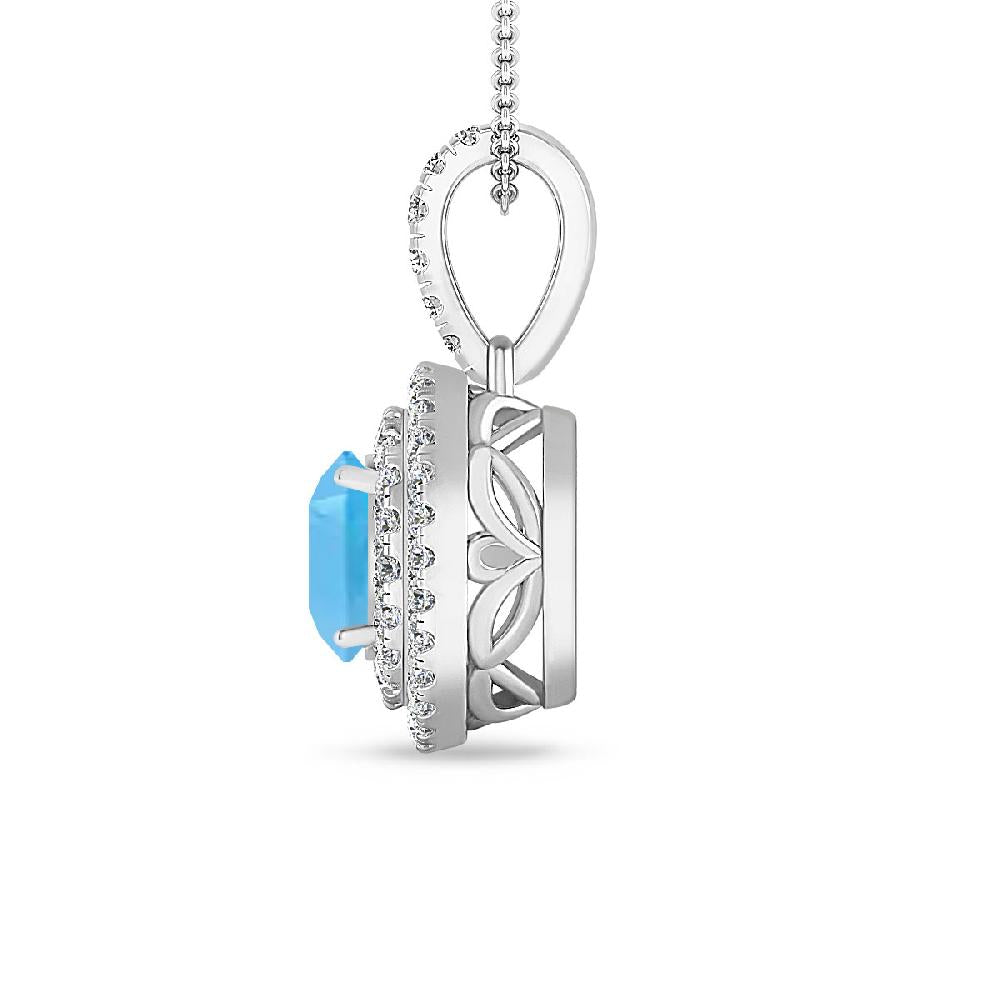 White Gold - Blue Topaz