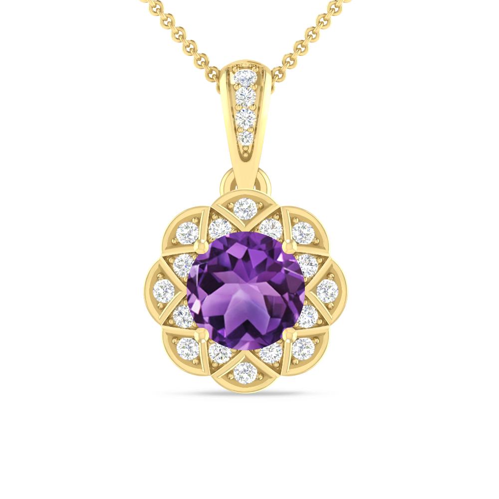 Yellow Gold - Amethyst