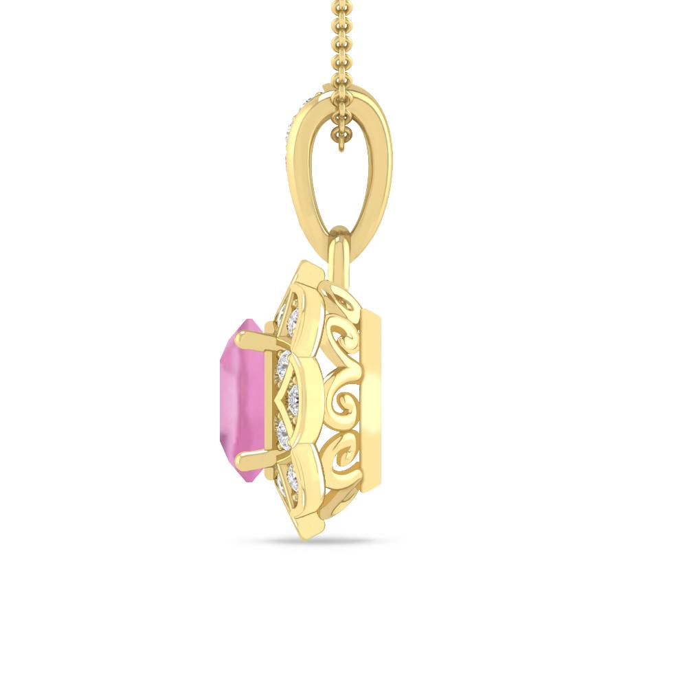 Yellow Gold - Pink Tourmaline