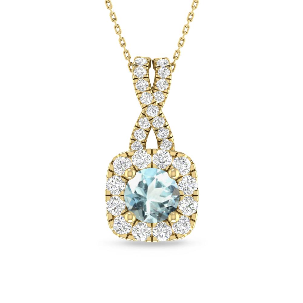 Yellow Gold - Aquamarine