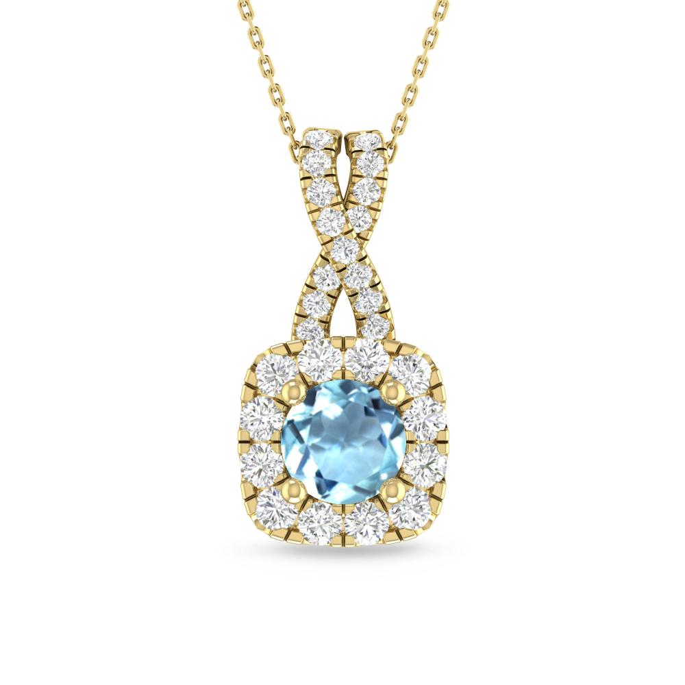 Yellow Gold - Aquamarine