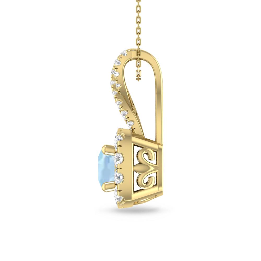 Yellow Gold - Aquamarine