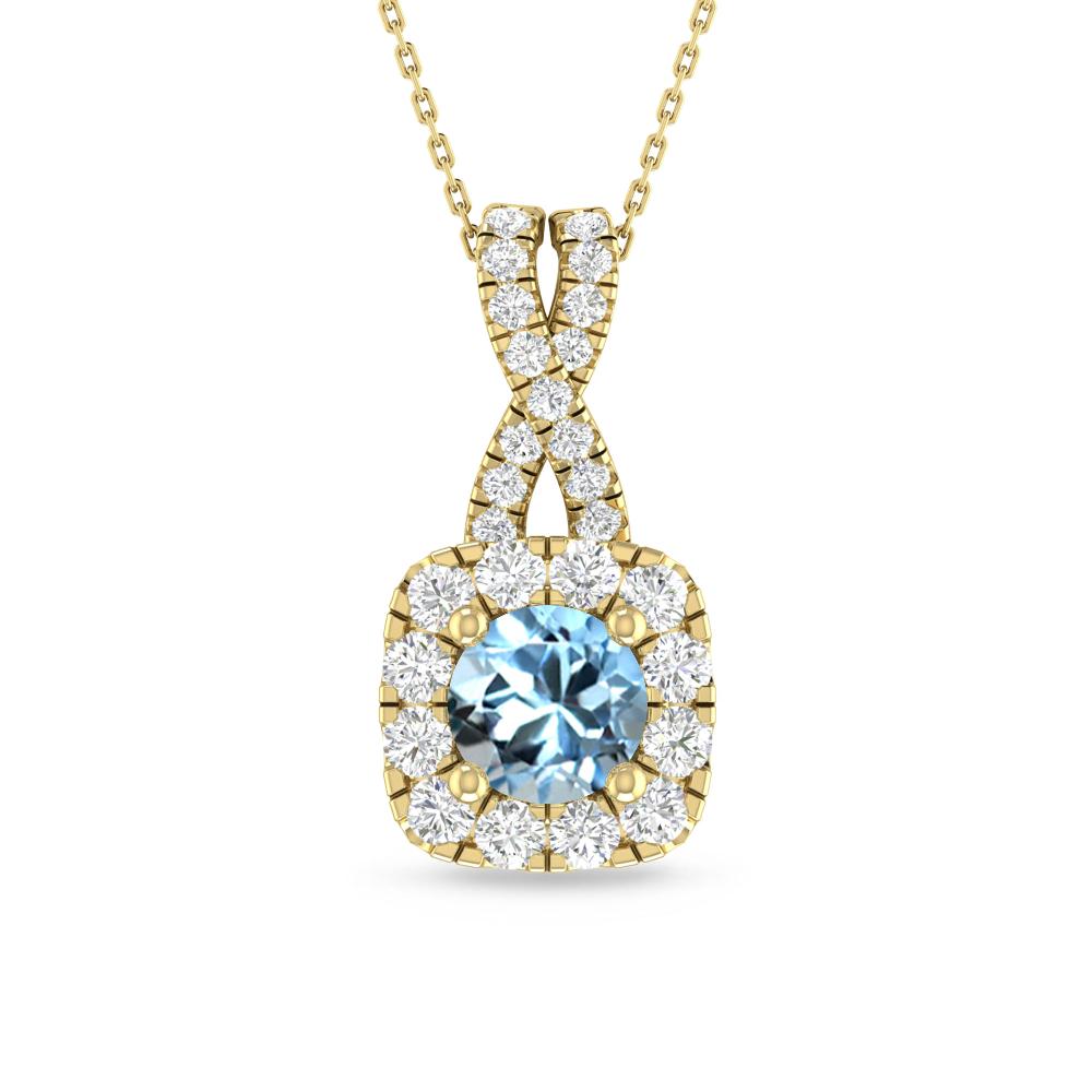 Yellow Gold - Aquamarine
