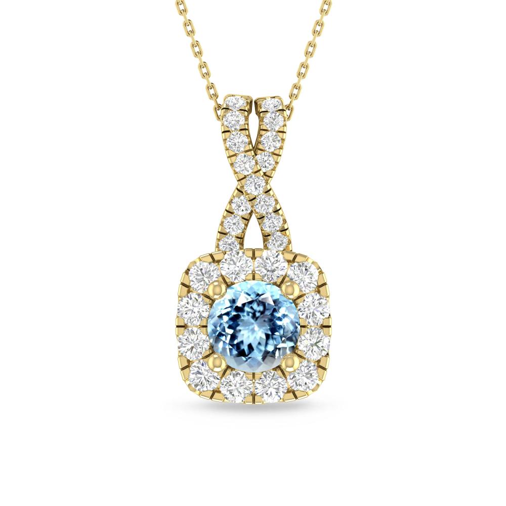Yellow Gold - Aquamarine