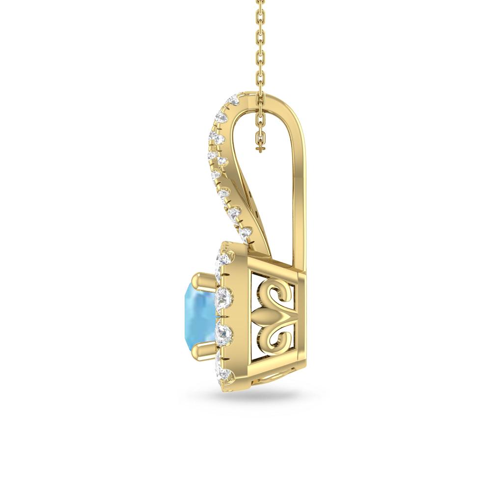 Yellow Gold - Aquamarine