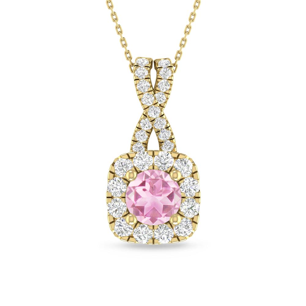 Yellow Gold - Pink Tourmaline