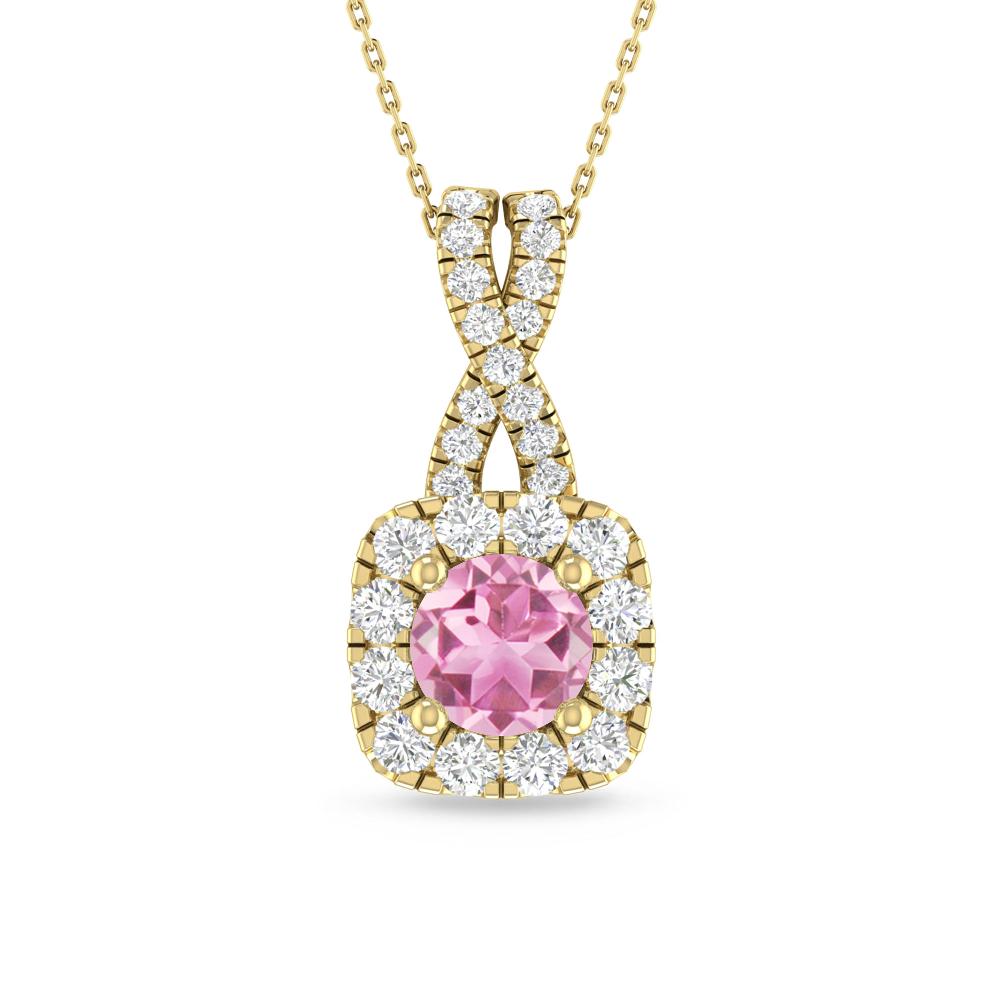 Yellow Gold - Pink Tourmaline