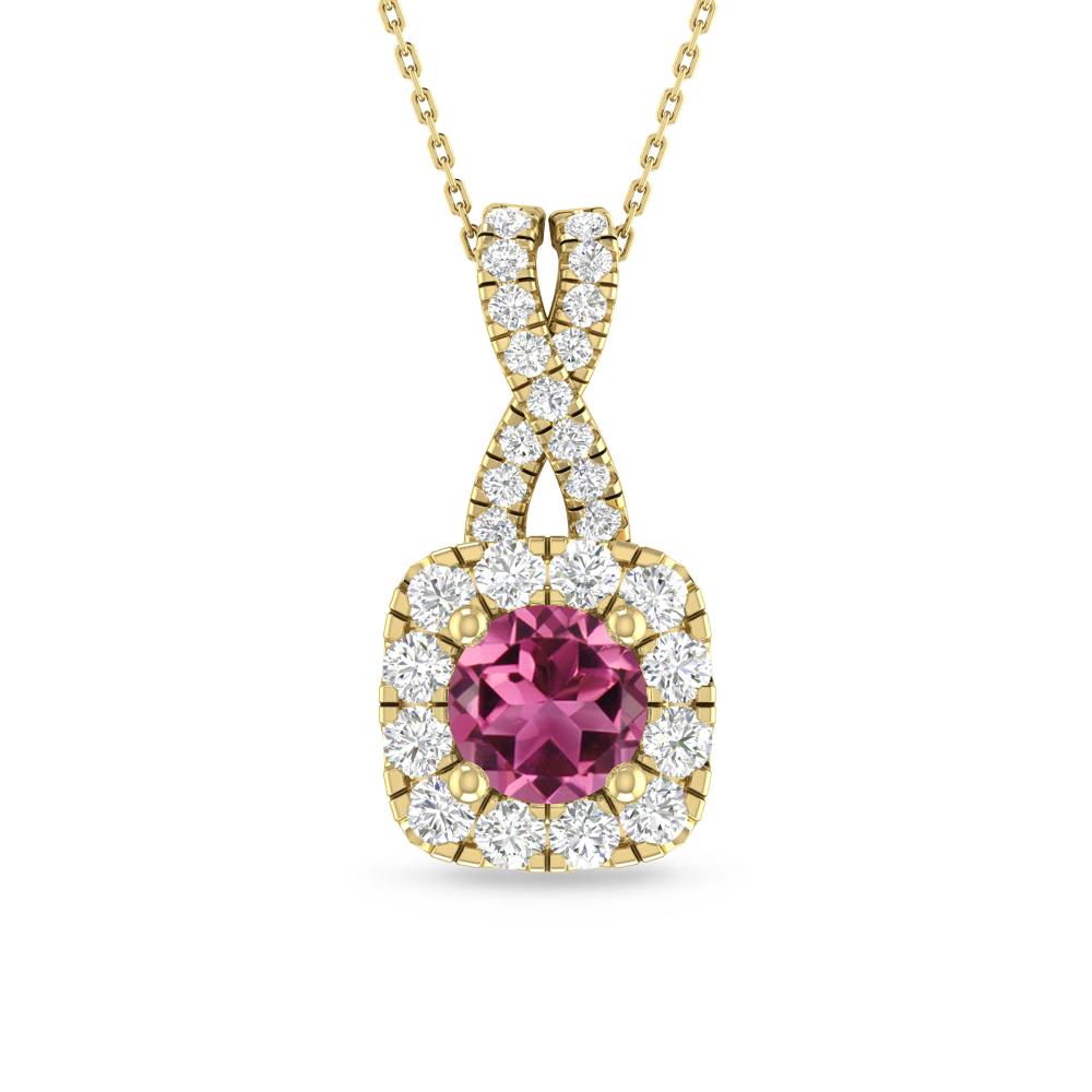 Yellow Gold - Pink Tourmaline