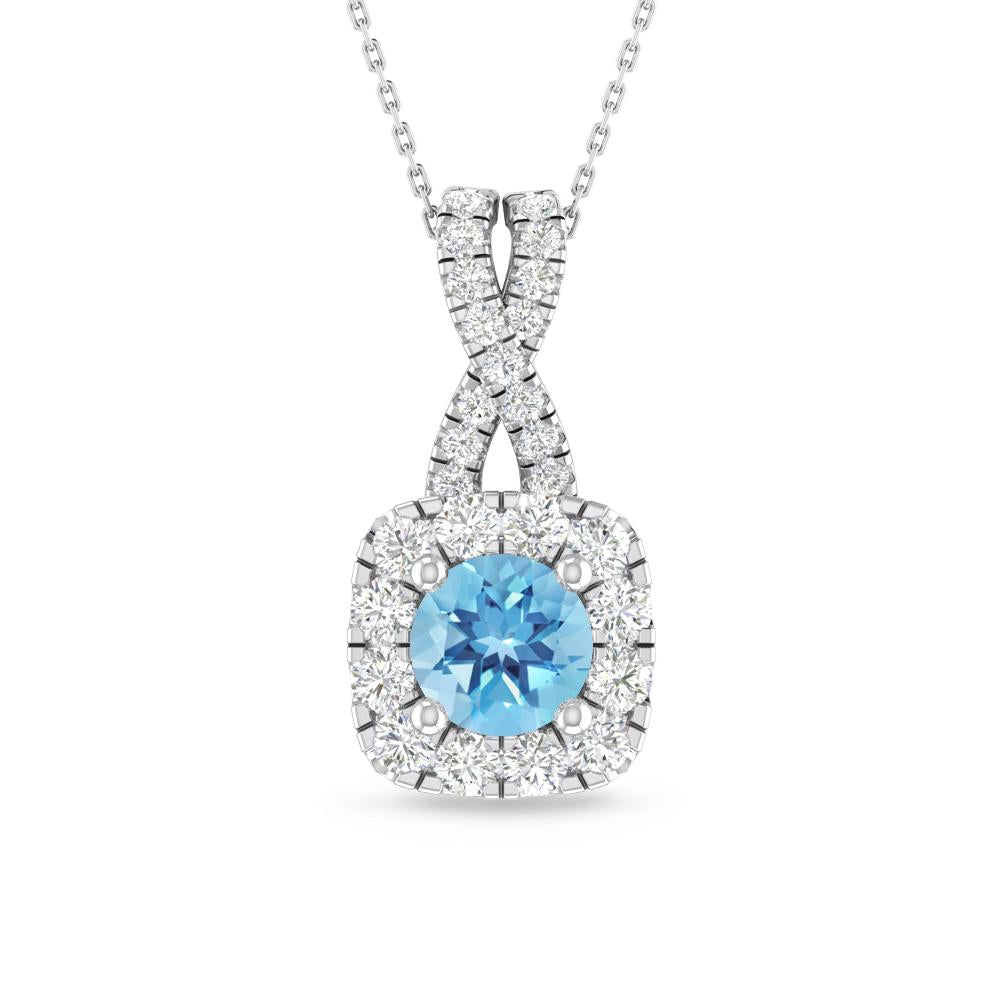White Gold - Blue Topaz