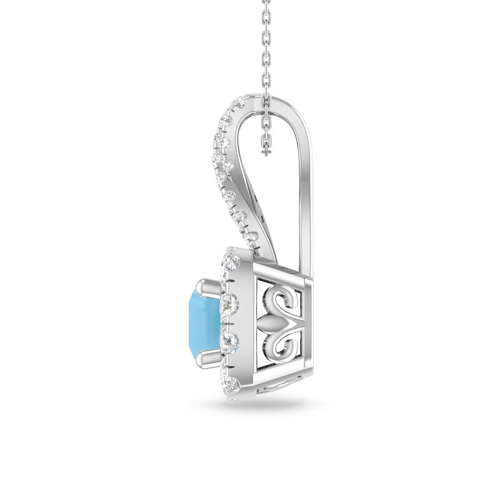 White Gold - Blue Topaz