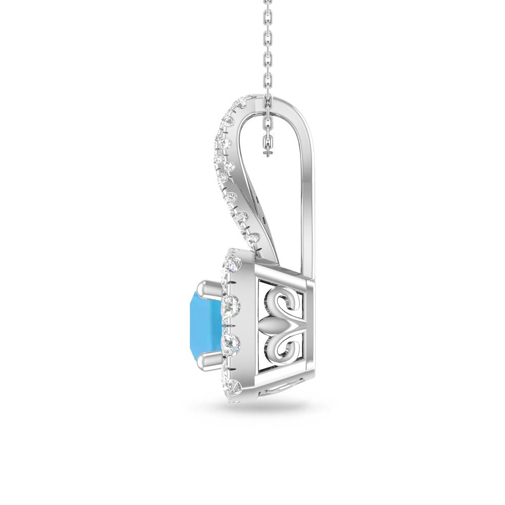White Gold - Blue Topaz