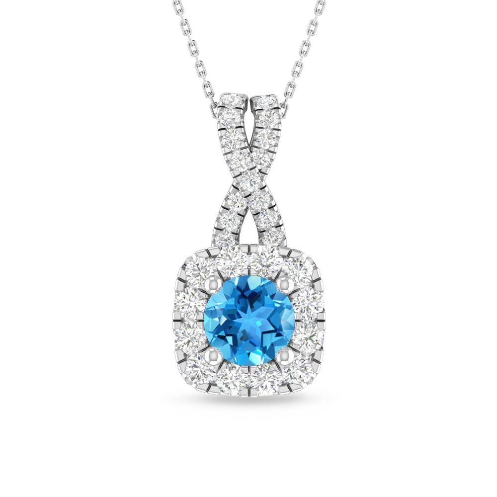 White Gold - Blue Topaz