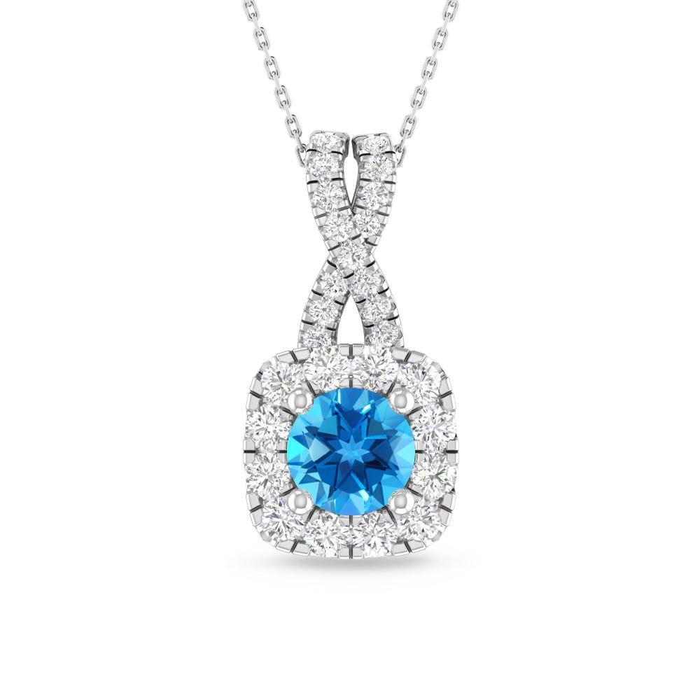 White Gold - Blue Topaz