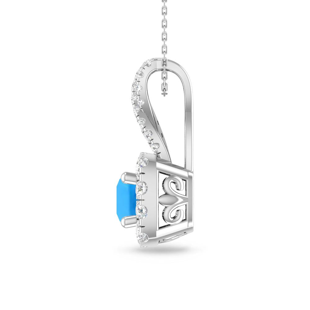 White Gold - Blue Topaz