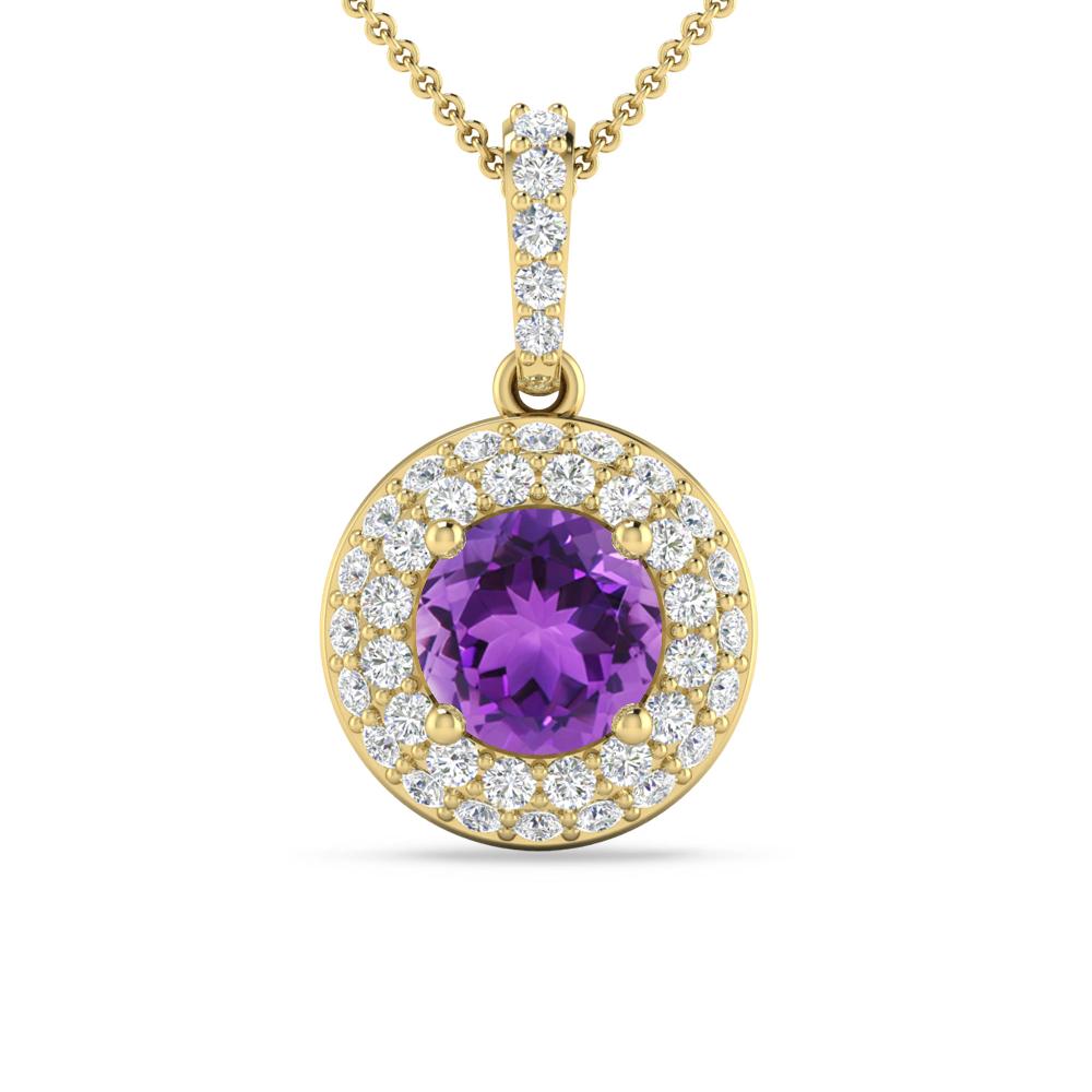 Yellow Gold - Amethyst