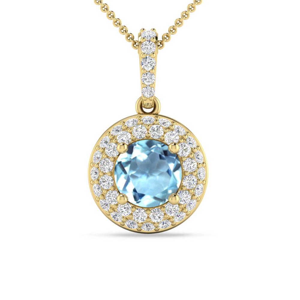 Yellow Gold - Aquamarine