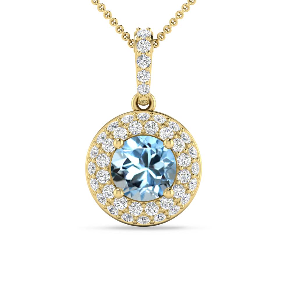 Yellow Gold - Aquamarine