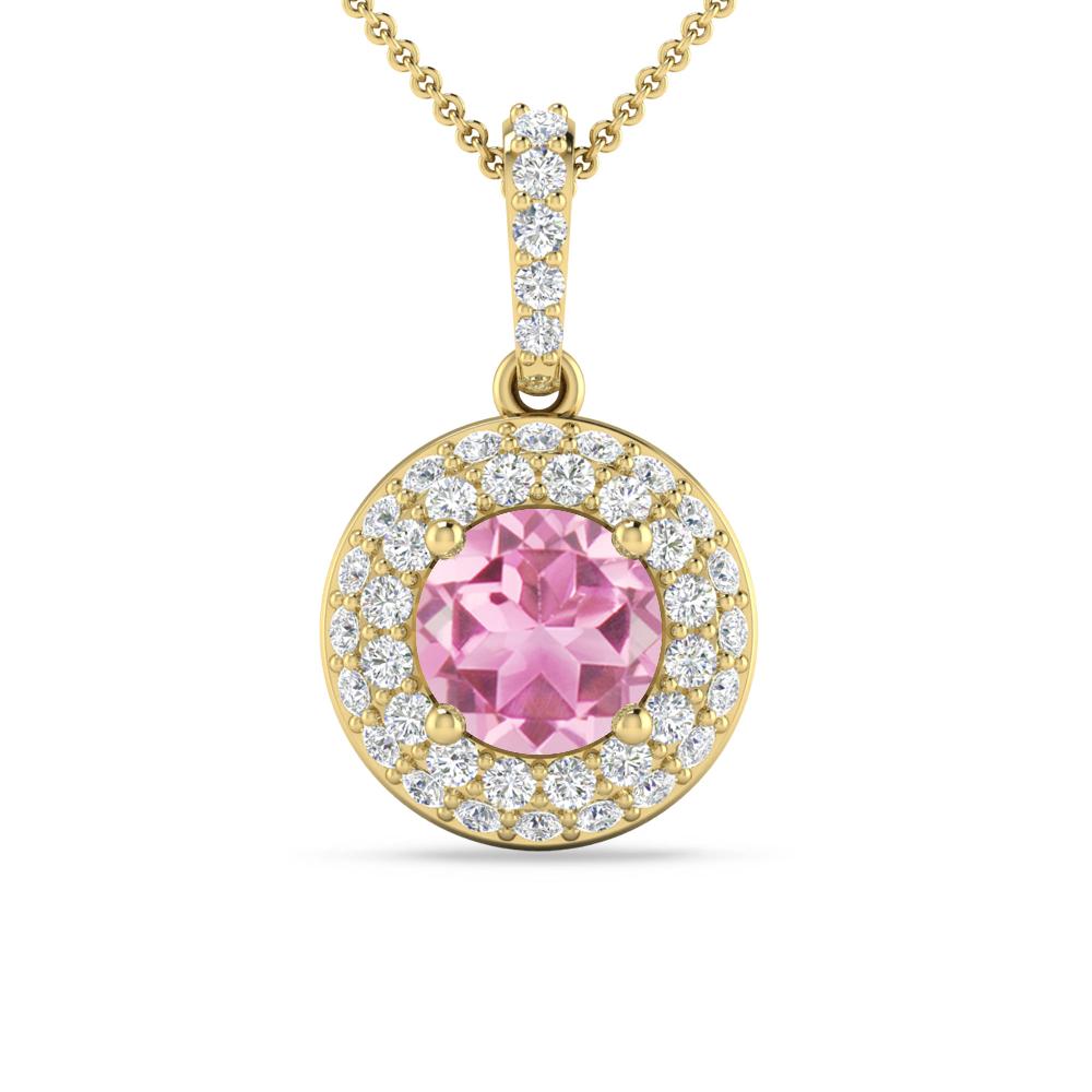 Yellow Gold - Pink Tourmaline