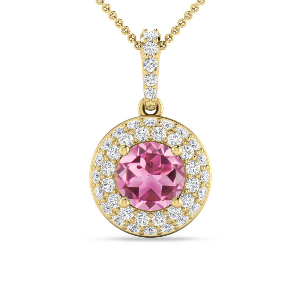 Yellow Gold - Pink Tourmaline