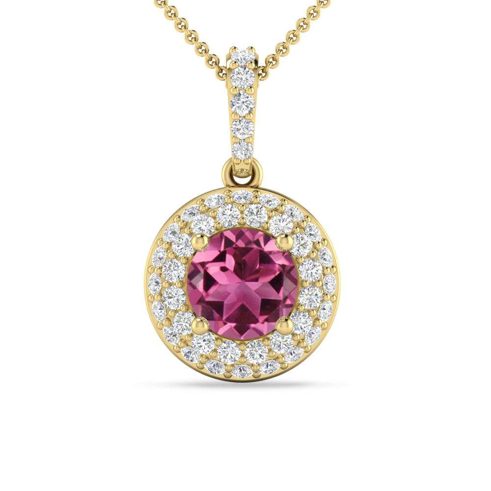 Yellow Gold - Pink Tourmaline