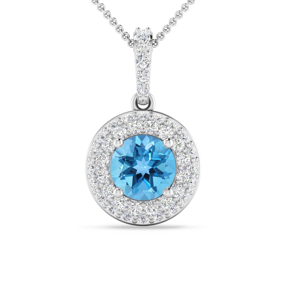 White Gold - Blue Topaz