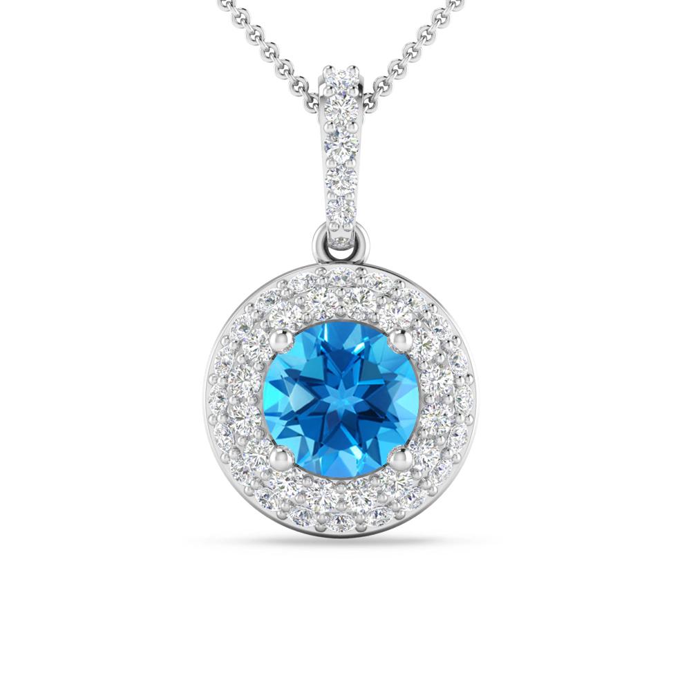 White Gold - Blue Topaz