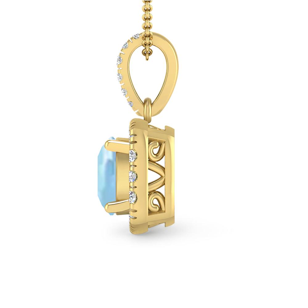 Yellow Gold - Aquamarine