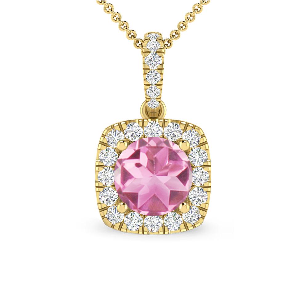 Yellow Gold - Pink Tourmaline