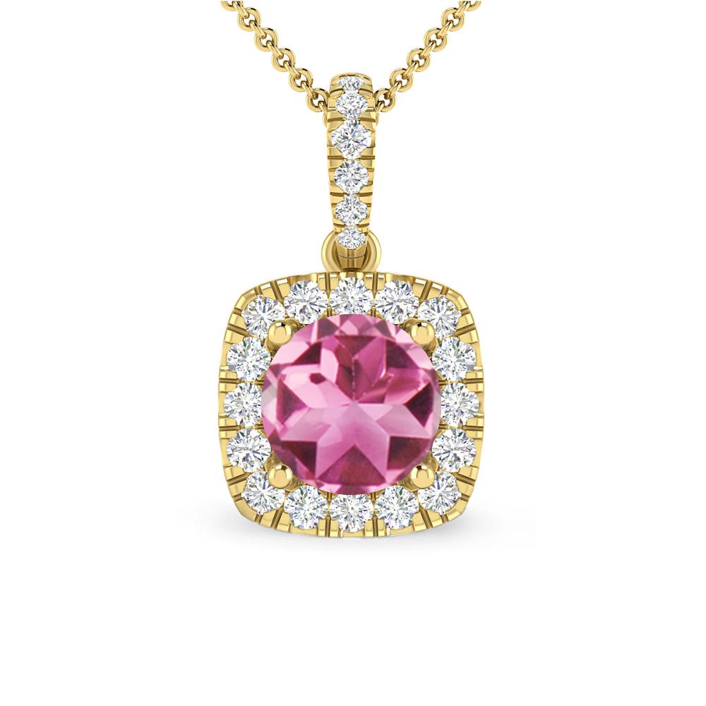 Yellow Gold - Pink Tourmaline