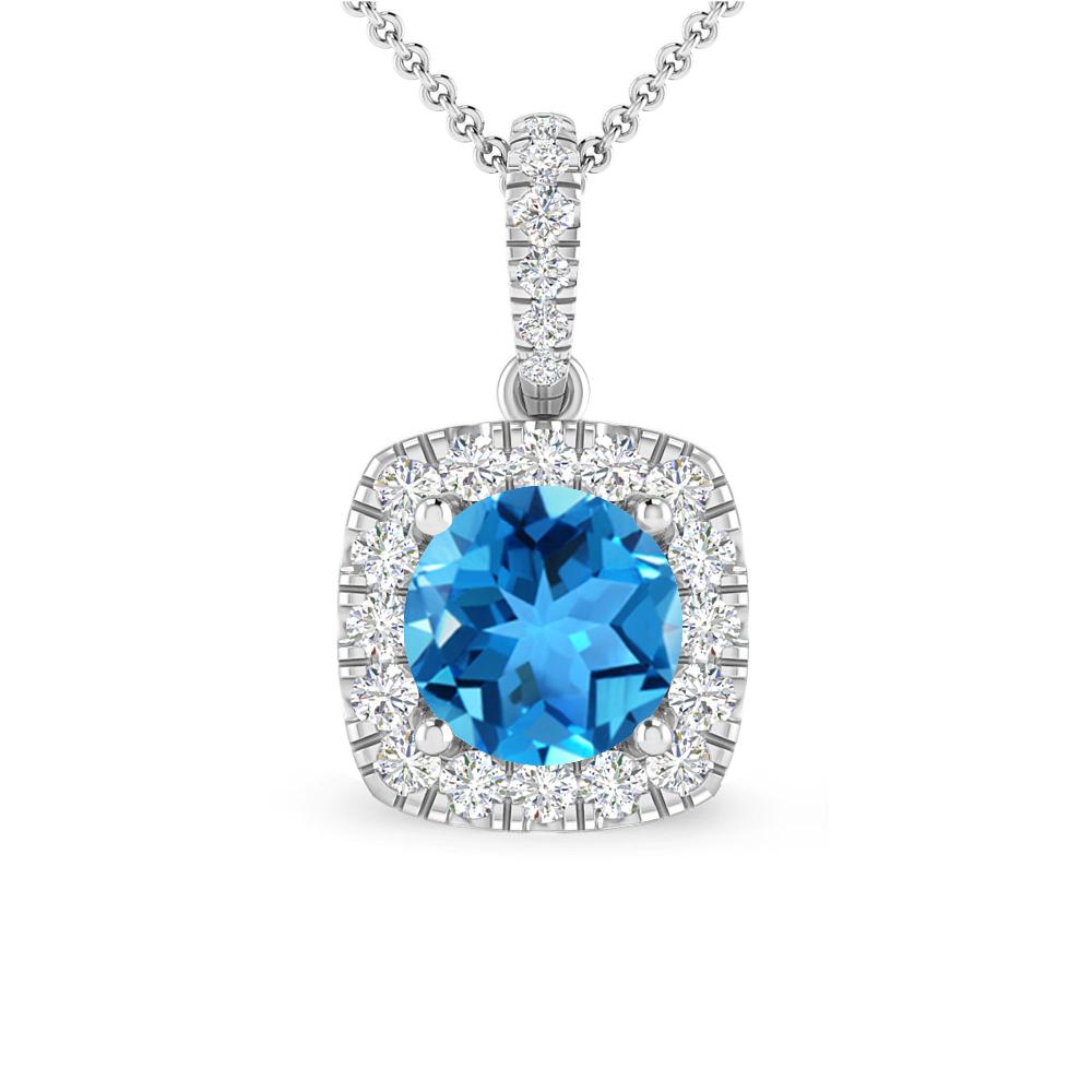 White Gold - Blue Topaz