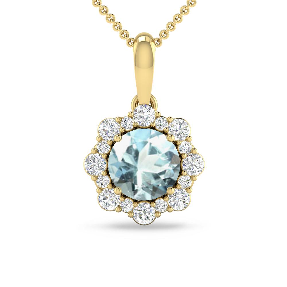 Yellow Gold - Aquamarine