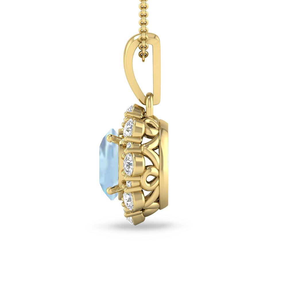 Yellow Gold - Aquamarine