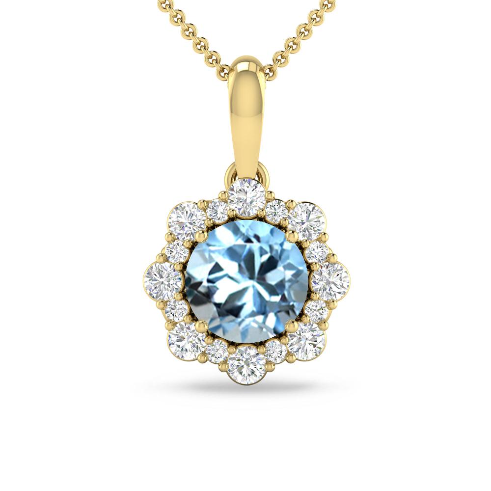 Yellow Gold - Aquamarine