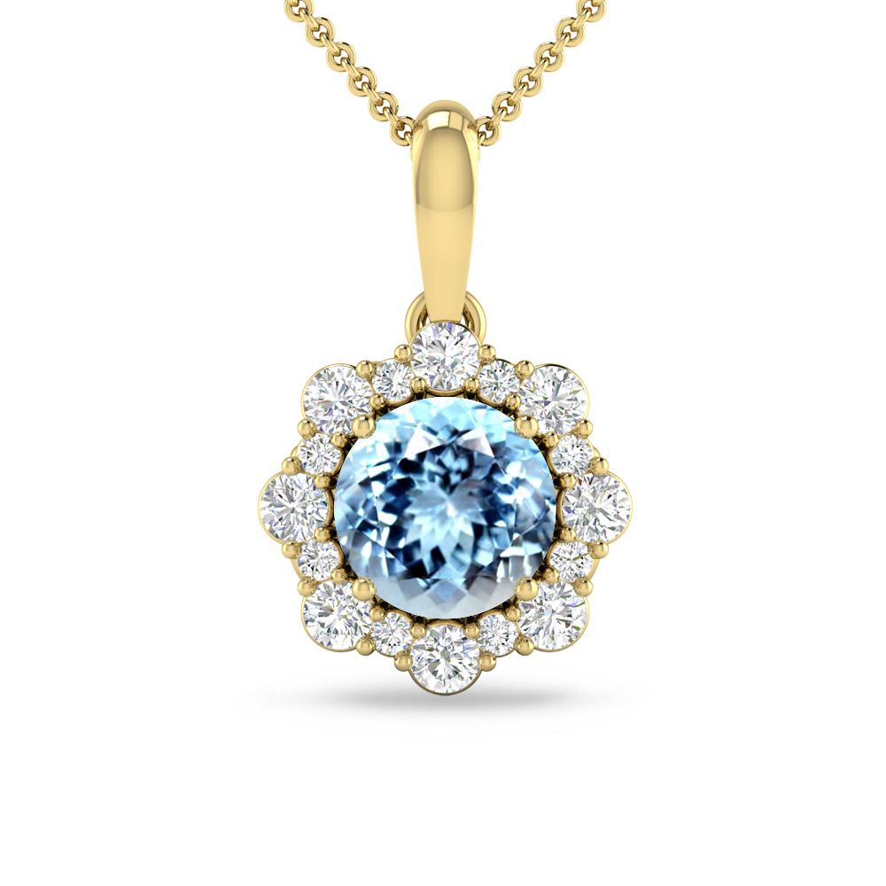 Yellow Gold - Aquamarine