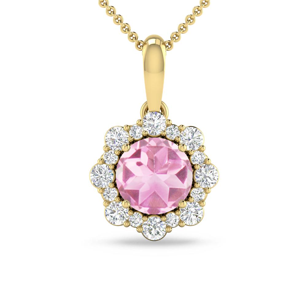 Yellow Gold - Pink Tourmaline