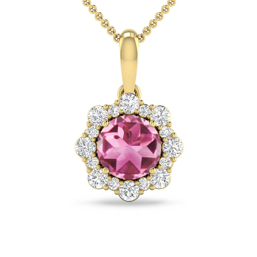 Yellow Gold - Pink Tourmaline