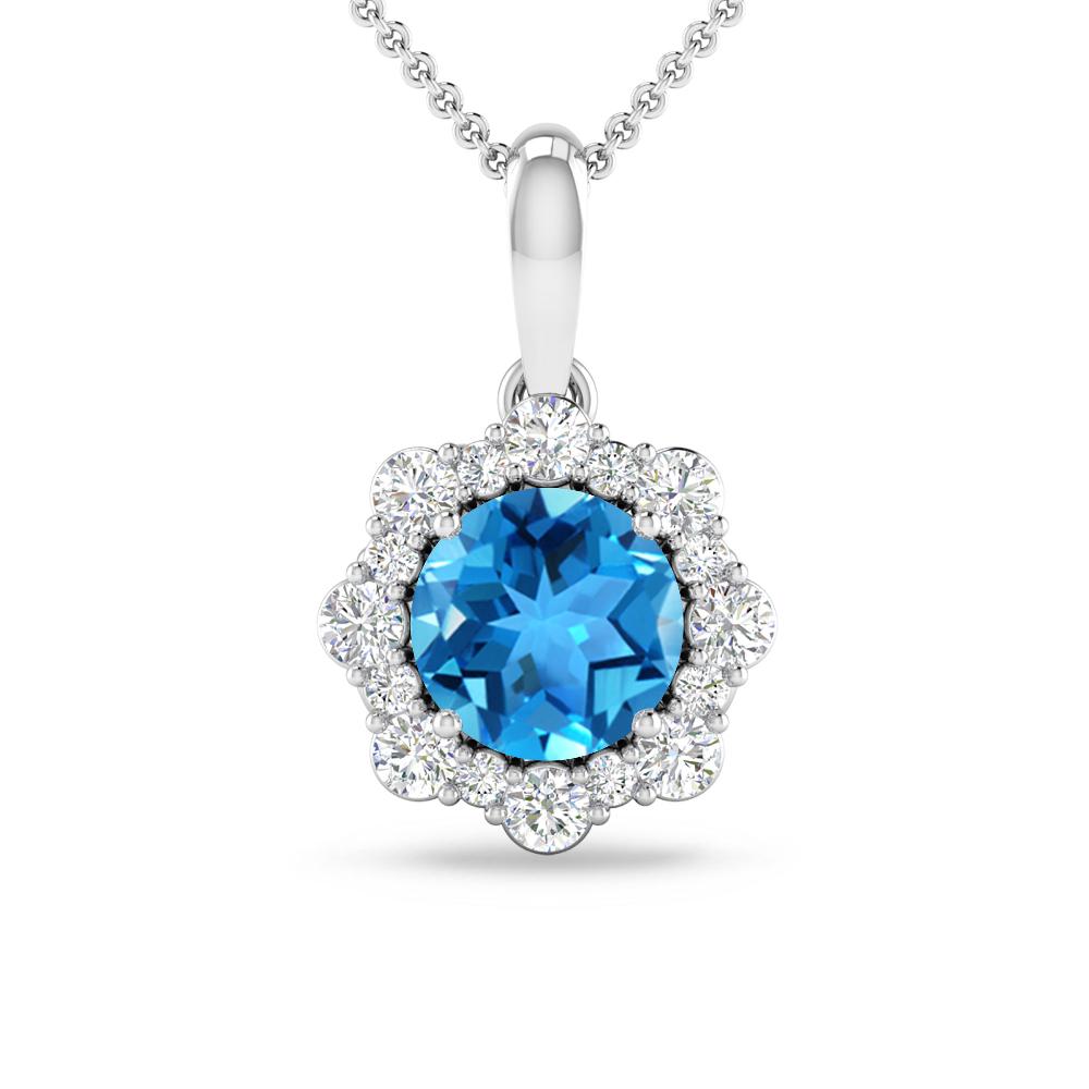 White Gold - Blue Topaz