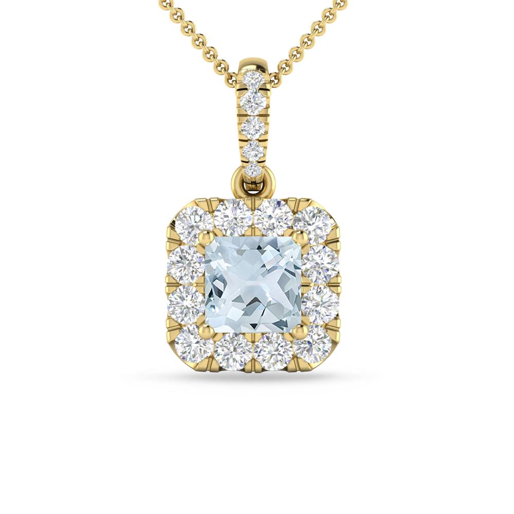 Yellow Gold - Aquamarine