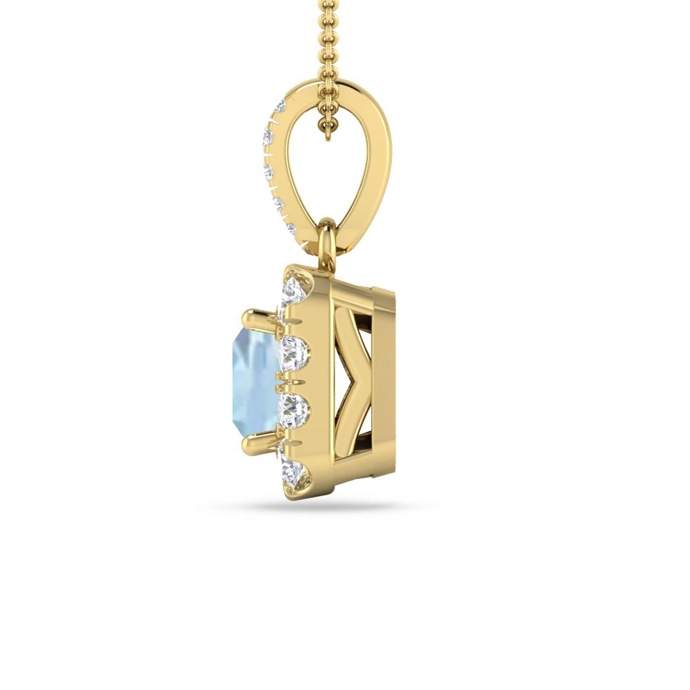 Yellow Gold - Aquamarine