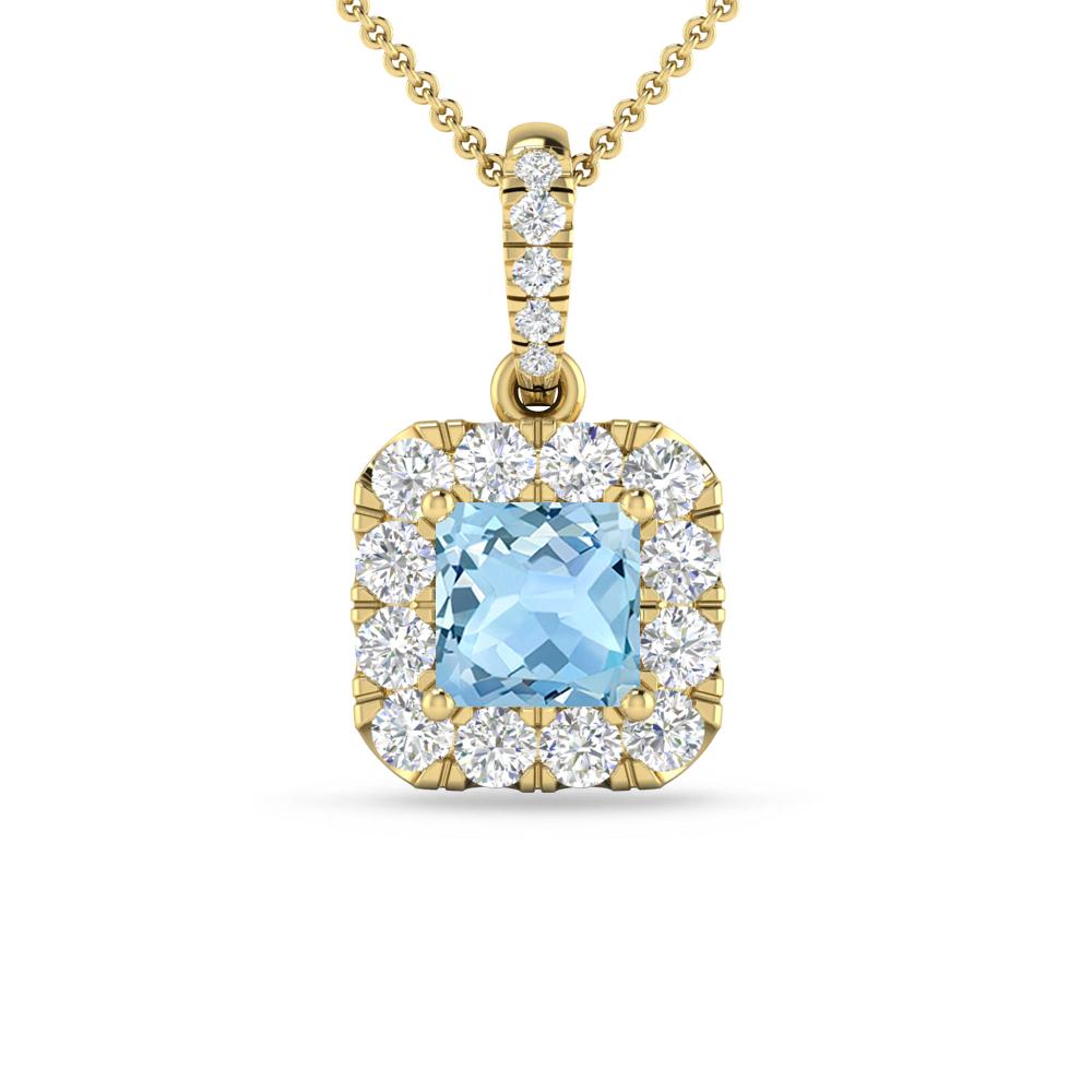 Yellow Gold - Aquamarine
