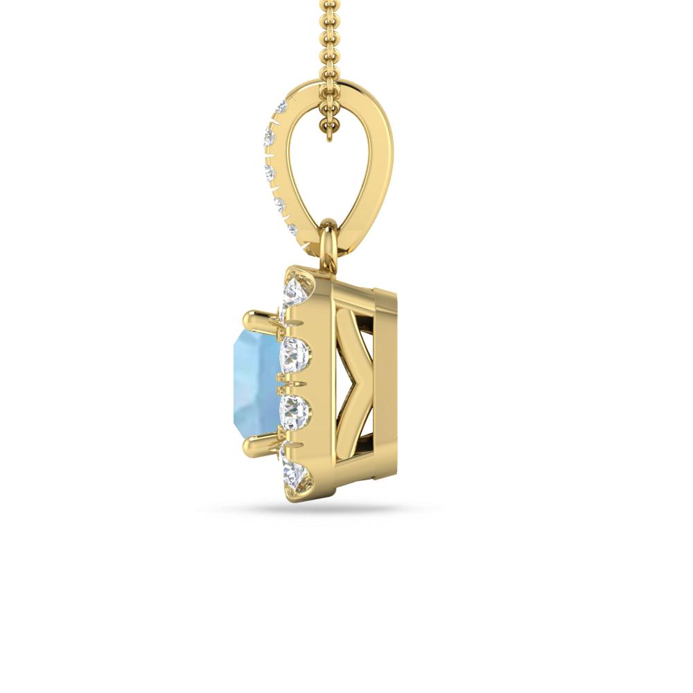 Yellow Gold - Aquamarine