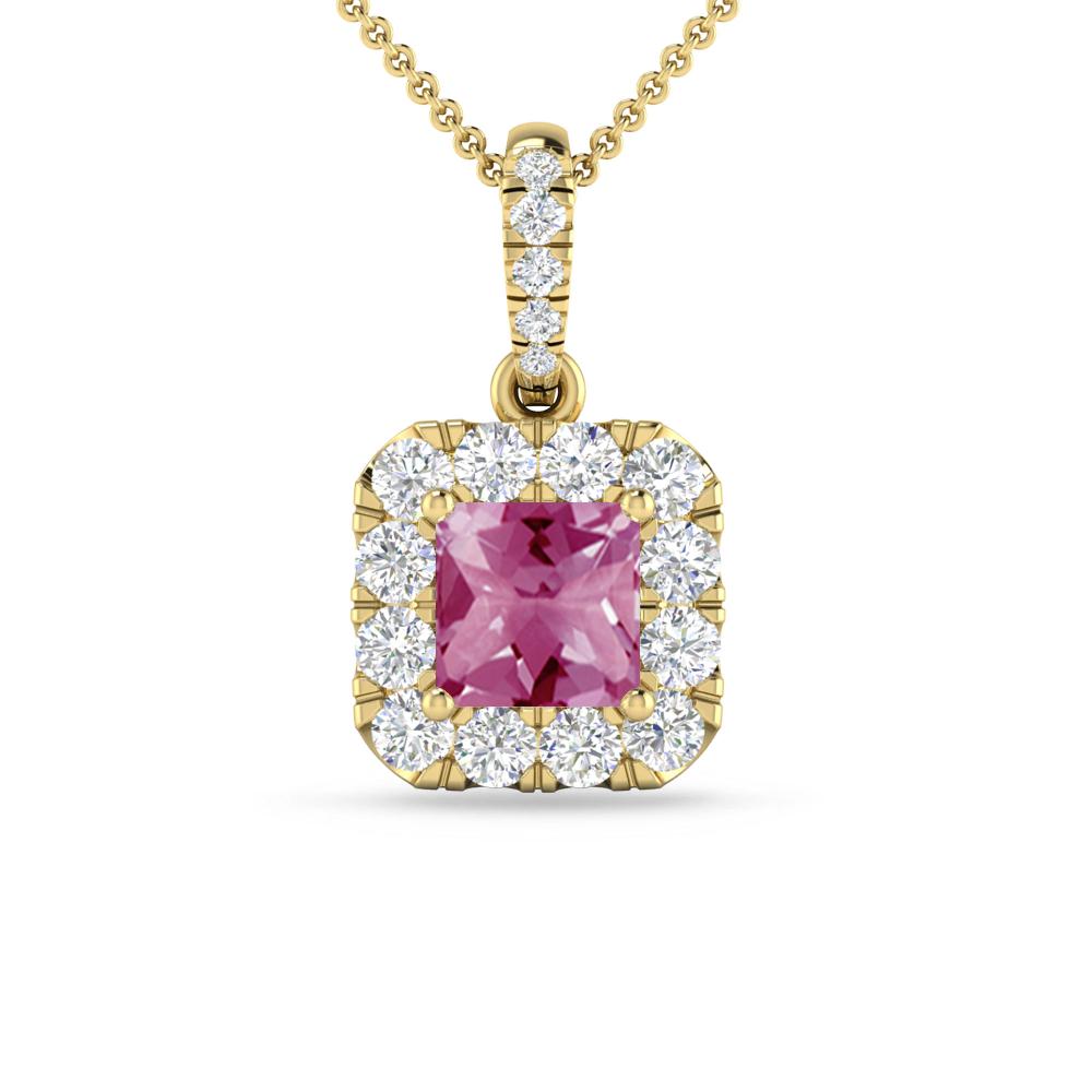 Yellow Gold - Pink Tourmaline