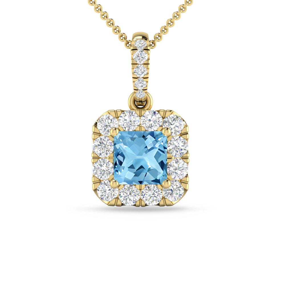 Yellow Gold - Blue Topaz