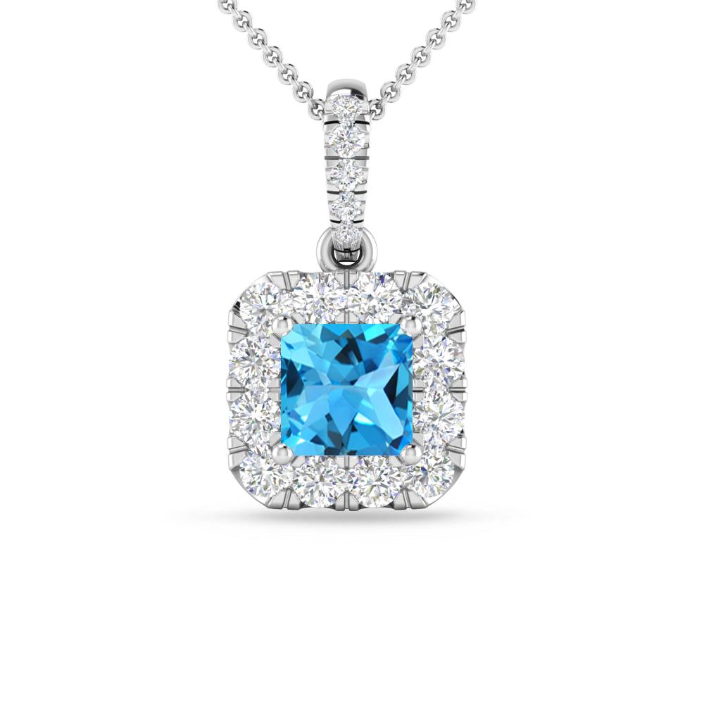 White Gold - Blue Topaz