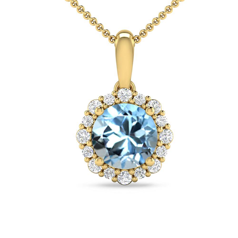 Yellow Gold - Aquamarine