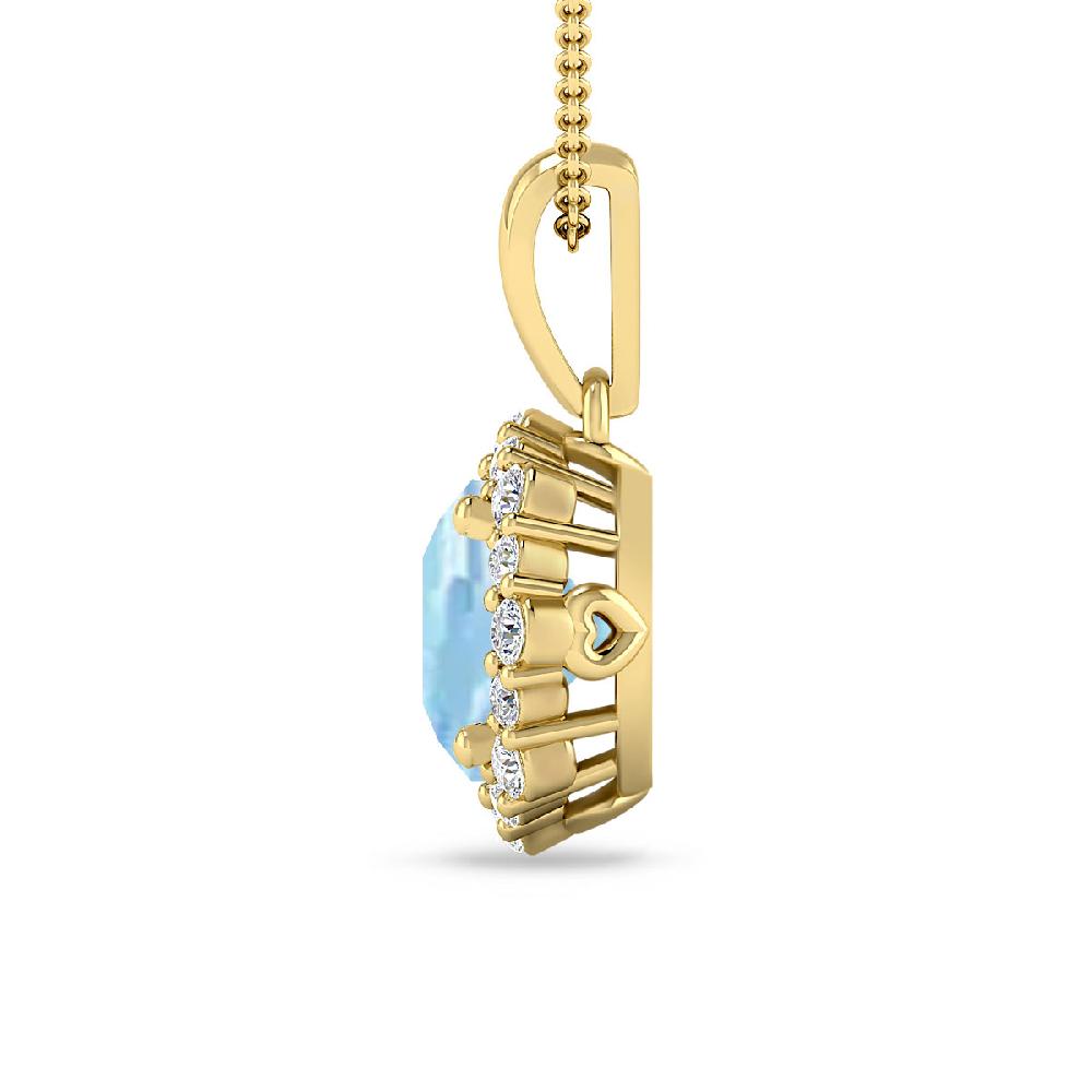 Yellow Gold - Aquamarine