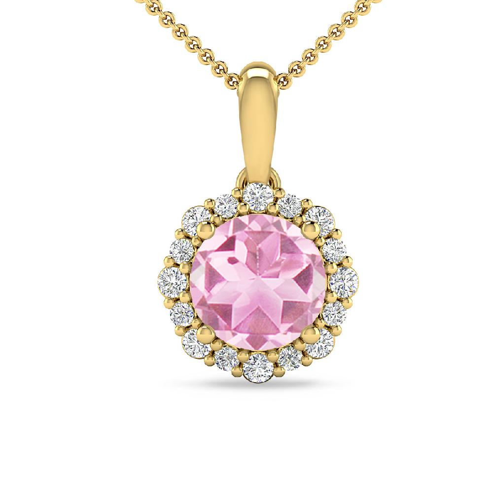 Yellow Gold - Pink Tourmaline